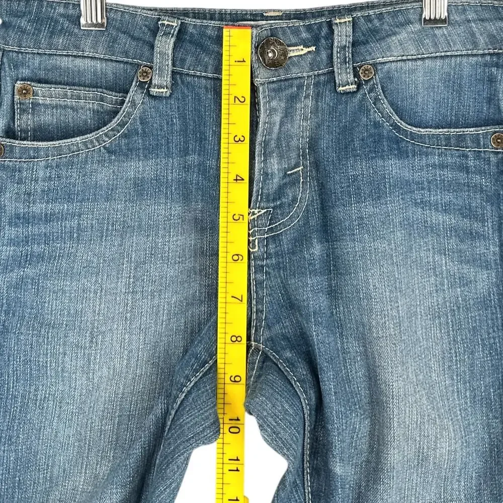 earth music ecology Blue Wash Skinny Leg 5 Pocket Design Jeans‎ Small